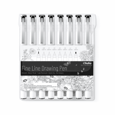 Ohuhu Fineliner Drawing Pen, 8 Pack