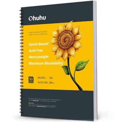 Ohuhu Spiral-Bound Marker Pad for Alcohol Markers