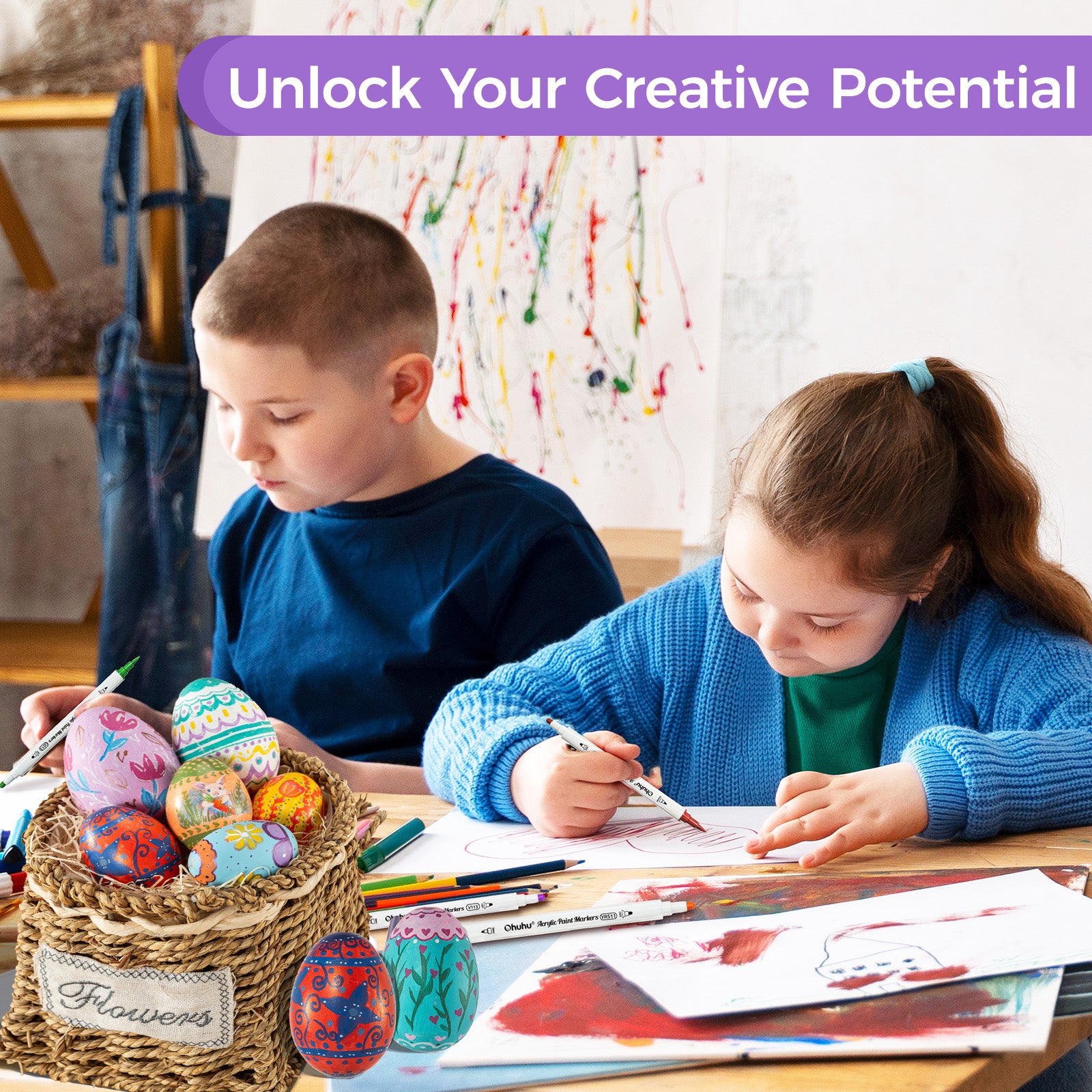 Ohuhu Acrylic Paint Markers Cotton-core 36 Colors - Akaka - Image 12