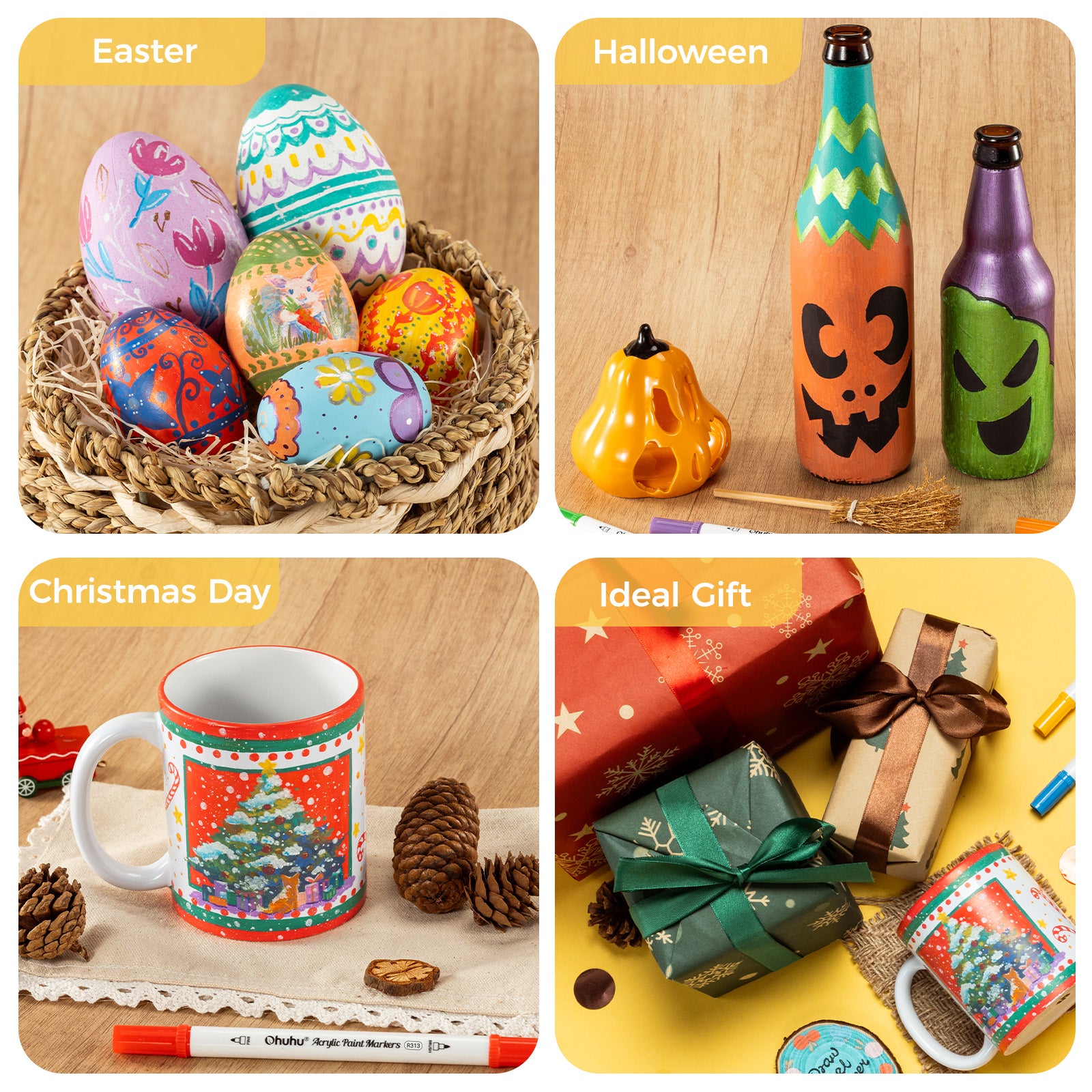 Ohuhu Acrylic Paint Markers Cotton-core 36 Colors - Akaka - Image 13