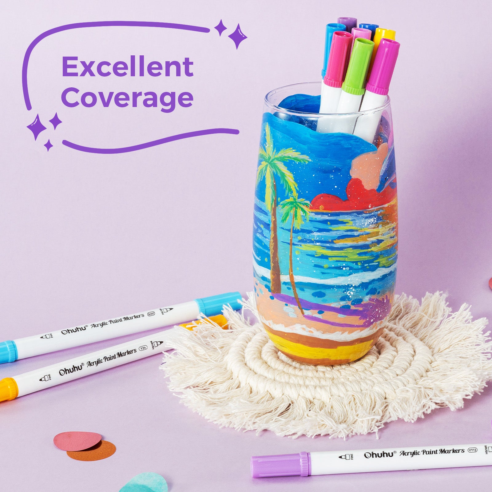 Ohuhu Acrylic Paint Markers Cotton-core 36 Colors - Akaka - Image 11