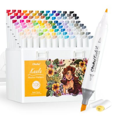 Ohuhu Kaala Dual Tips Alcohol Art Markers- 108 Colors
